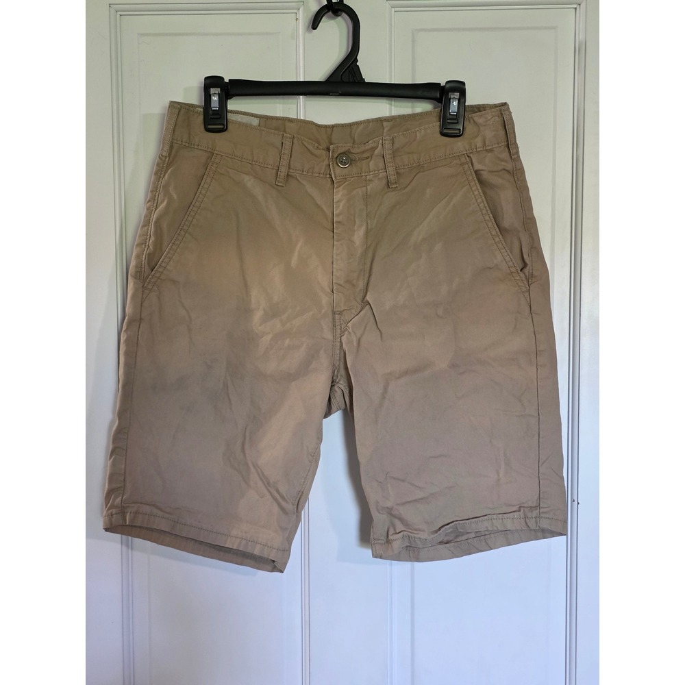 Levis Mens Tan Khaki Cotton Chino Shorts Size W31 S40196 2010s Beach Y2K Style